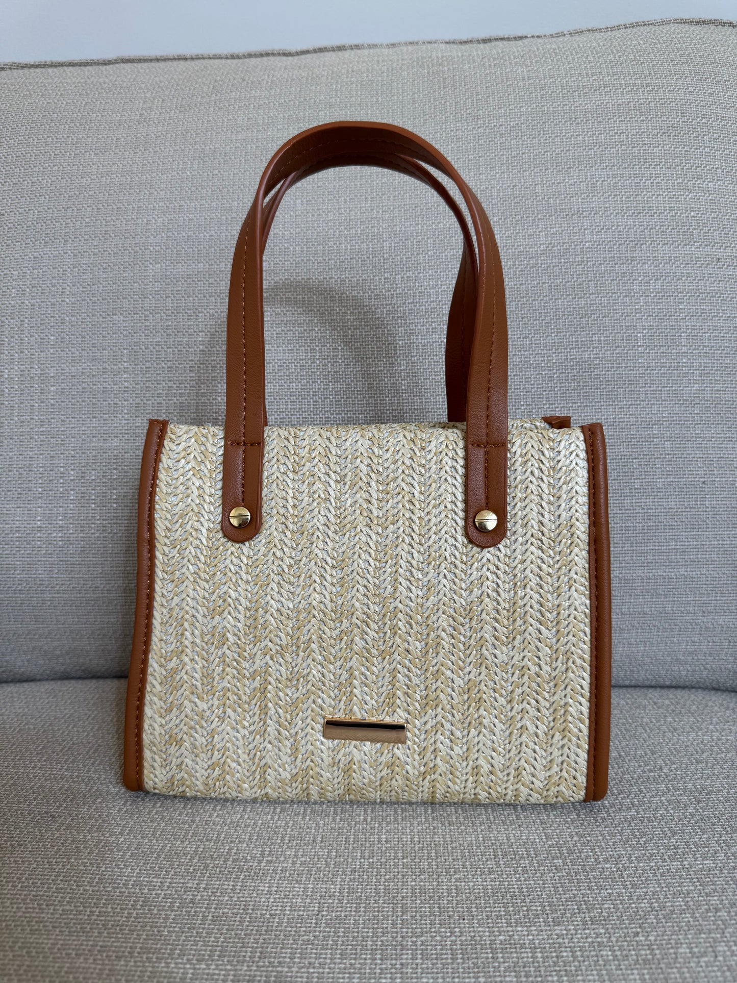 GEVLOCHTEN BEIGE TAS