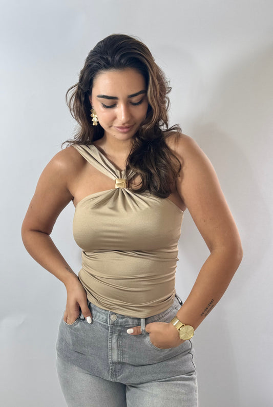 Mila Gold Detail Top