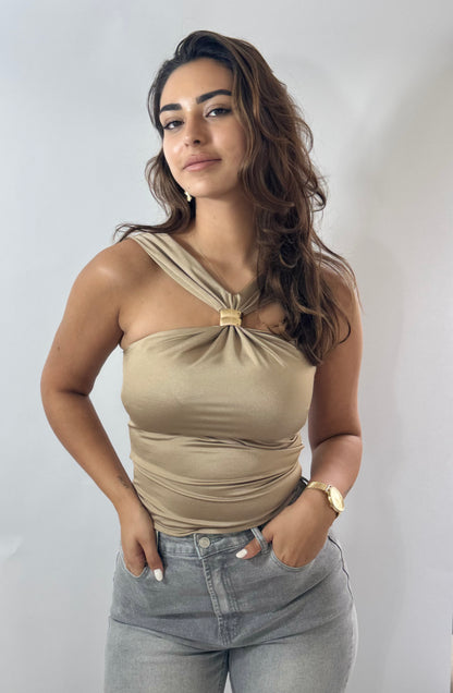 Mila Gold Detail Top